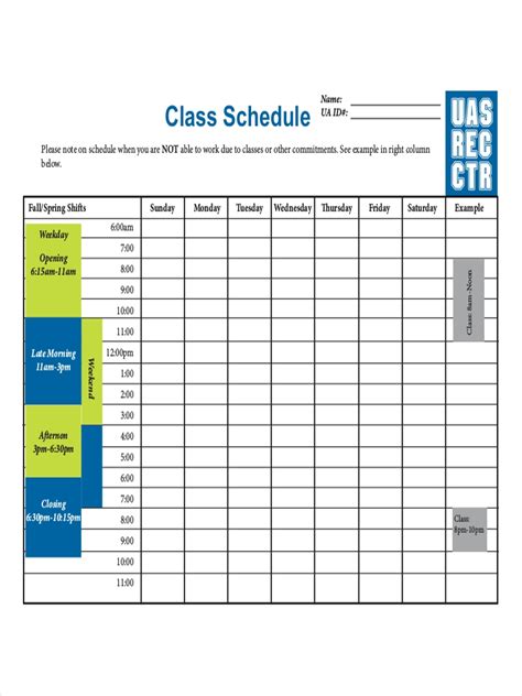 When asked to introduce yourself in college, consider the needs and interests of your audience when choosing what academic information to share. FREE 6+ College Schedule Examples & Samples in PDF | DOC ...