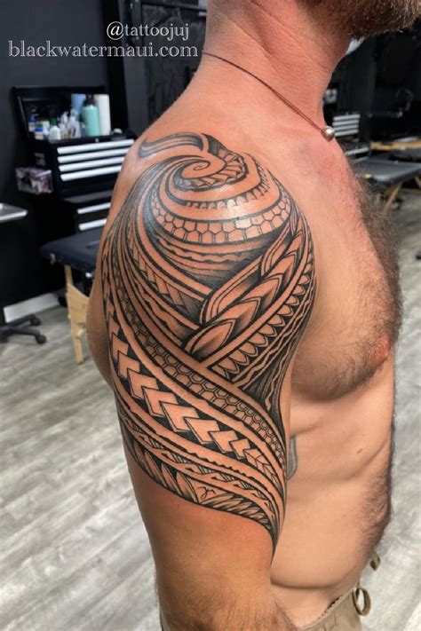 Half Sleeve Tattoos Polynesian Polynesian Forearm Tattoo Tribal