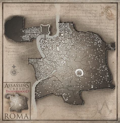 Assassin S Creed Brotherhood Map Of Rome By Videski On DeviantArt