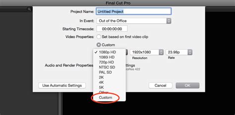 How To Start A New Final Cut Pro Project For Instagram — Allgaier