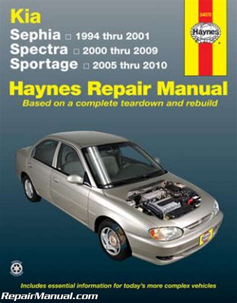Haynes 1994 2001 Kia Sephia 2000 2009 Spectra 2005 2010 Sportage Auto