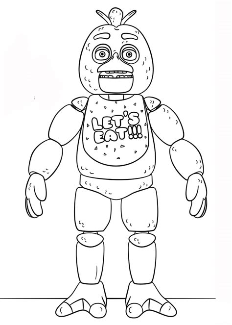 Fnaf foxy coloring page from five nights at freddy's category. Animatronics coloring pages to download and print for free