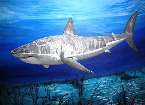 This Is A Shark Painting By Kevin F Heuman