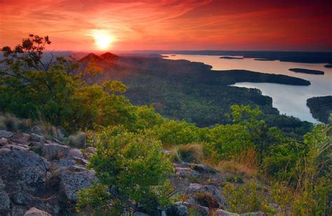 Pinnacle Mountain Vista Ozark Mountains Scenery Beautiful Mountains