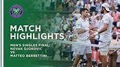 Novak Djokovic vs Matteo Berrettini | Men's Final Highlights | Wimbledon 2021