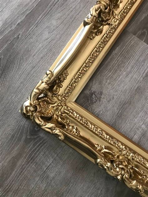 16x20 Shabby Chic Gold Frame Decorative Baroque Mirror Etsy Ornate