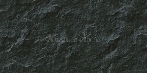 Seamless Dark Black Slate Stone Wall Texture Backdrop Stock
