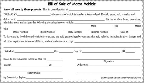 Free Tennessee Motor Vehicle Bill Of Sale Form Pdf 227kb 1 Pages