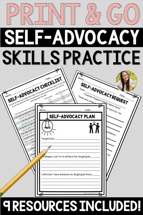 Self Advocacy Skills Printable Packet For Older Students Self