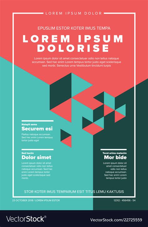 Modern Art Poster Template Royalty Free Vector Image