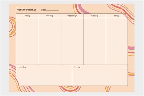 Printable Aesthetic Weekly Planner