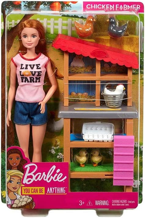 Mattel Barbie Doll Chicken Farmer And Playset NEW 2018 Mattel