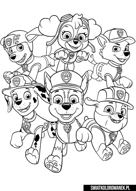 Marshall Psi Patrol Kolorowanka Kolorowanki Dla Dzieci Do