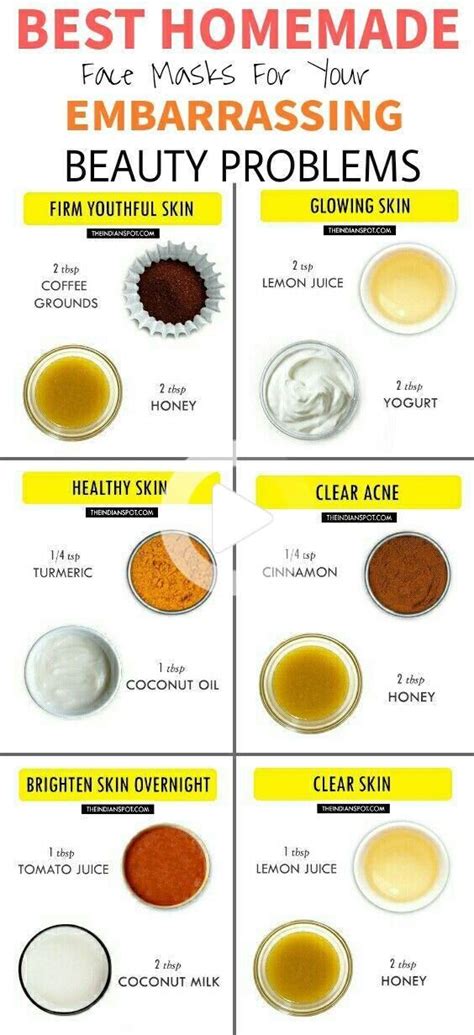 Easy Natural Homemade Mask Recipes For Acne Skin Best Homemade Face