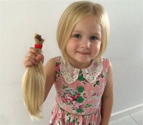 If long straight hair seems boring to you, you can try this girly hairstyle for your 7 year old girl. Little girl's locks go to help cancer patients | The Courier