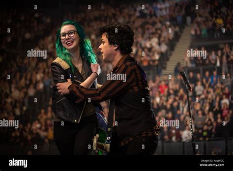 the american punk rock band green day performs a live concert at oslo spektrum here lead singer