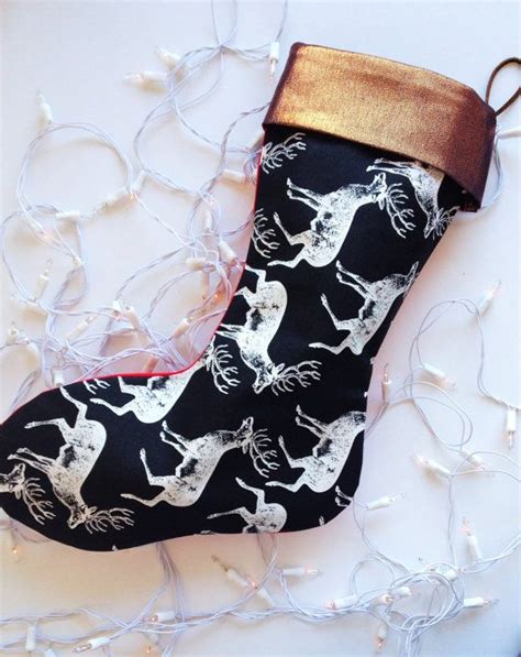 Christmas Stocking Manly Design Hipster Reindeer By Inkglitter