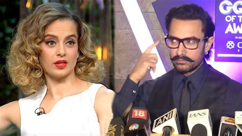 aamir khan s best reply on kangana ranaut s nepotism comment on koffee with karan season 5 youtube