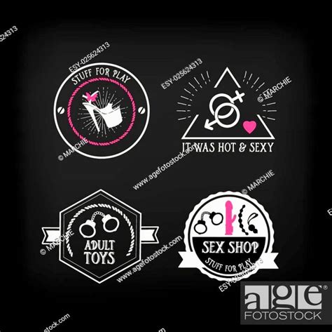 Sex Shop Logo And Badge Design Vector Elements Stock Vector Vector And Low Budget Royalty Free
