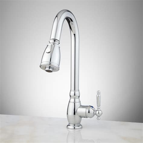 This particular unit is a single handle kitchen faucet that has a pullout spray. Samsa Single-Hole Pull-Down Kitchen Faucet - Kitchen ...