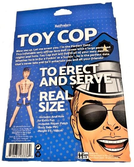 toy cop blow up doll bachelorette party