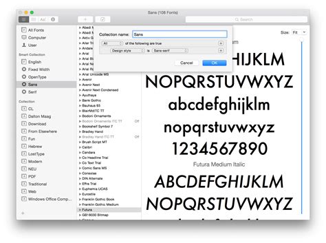 Smart Collections In Font Book In Os X Yosemite Just Blew My Mind R