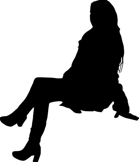 People Sitting Silhouette PNG Transparent OnlyGFX