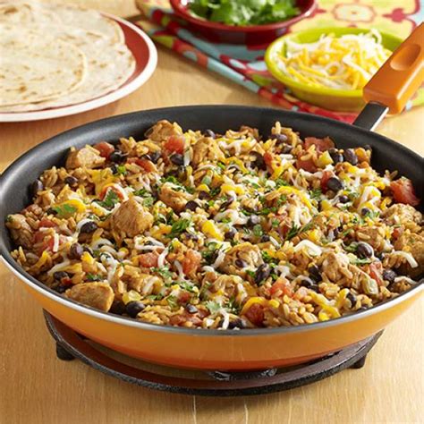 The burritos basically consist of rolled flour tortillas, which have many ingredients inside.in this recipe the burritos are filled with chicken. Chicken Burrito Skillet recipe | Southwestern Recipes