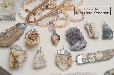 How To Make A Rock Into A Pendant Paris Rock Necklace Jewelry