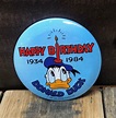 Donald Duck Happy 50th Birthday 1984 Button 13877 Authentic - Etsy
