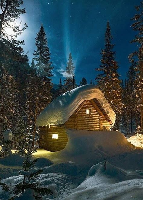 Cabin In The Woods Winter Landscape Winter Scenery Winter Pictures