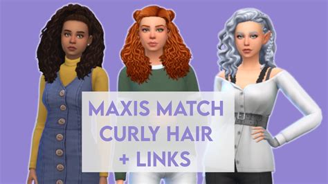 27 Curly Maxis Match Hair Sims 4 Claresabaha