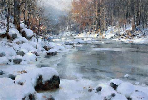 Pin By Lenka On Winter Winter Painting Oil Painting Landscape Painting