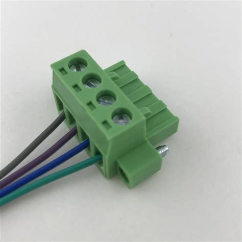 508mm Pitch 6 Pin Terminal Block Female Connector Socket With Flange