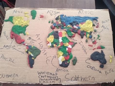 A clay map of the world I made a while back : r/Maps