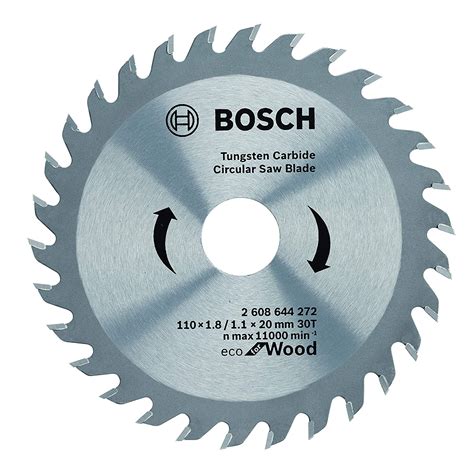 Bosch 2608644272 Tct Wood Circular Saw Blade Eco Series 110 X 20 30