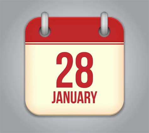Icono De Aplicación De Calendario Vectorial 29 De Enero Vector