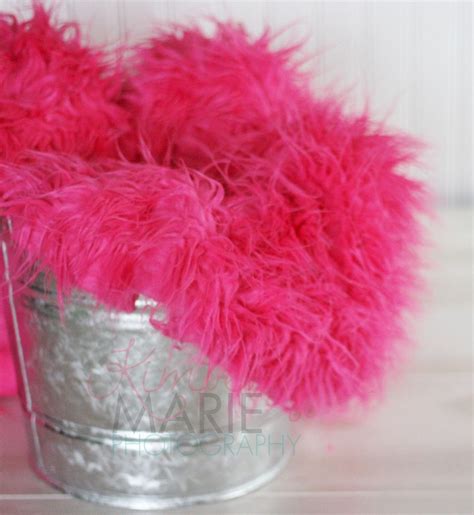 Hot Pink Mongolian Faux Fur Rug Nest Photography Photo Prop Etsy
