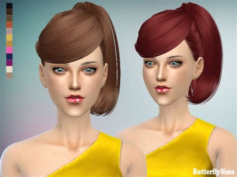 Butterflysims Hairstyle 130 No Hat Sims 4 Hairs