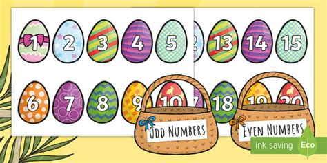 Odd And Even Number Easter Egg Differentiated Sorting Activity