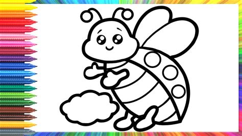 How To Draw A Ladybug For Childrencómo Dibujar Una Mariquita Para