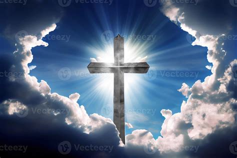 Holy Christian Cross In The Sky Or Heaven Genarative Ai 21937657