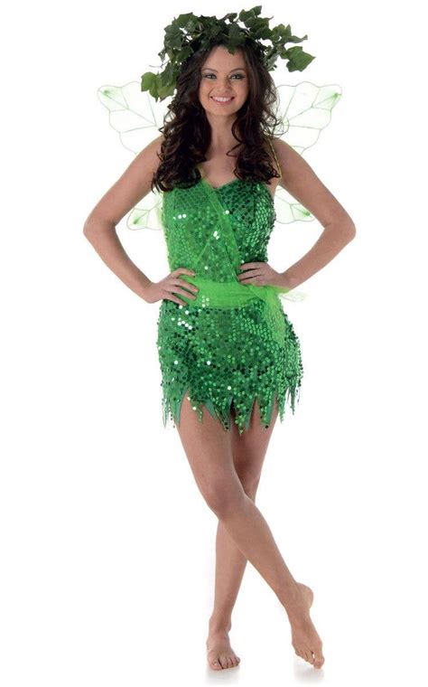sexy green fairy costume women s tinkerbell fancy dress costume