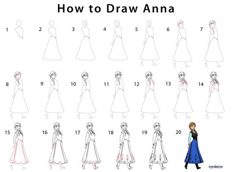 How To Draw Anna Step By Step Pictures Cool2bkids