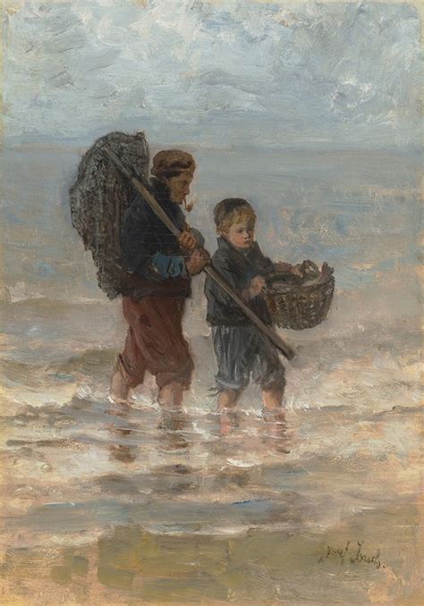 Two Children Wading By Jozef Israëls Artvee