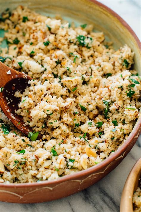 My husband was actually pleasantly surprised how delicious it is. Mediterranean Cauliflower Rice - Cookie and Kate