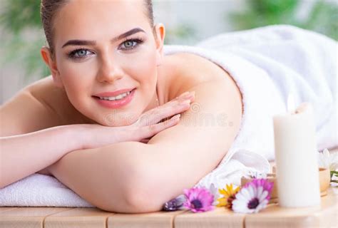 Woman During Massage Session In Spa Stock Image Image Of Pretty Concept