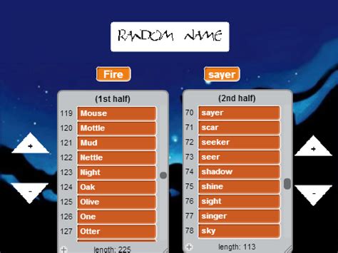 The perfect tool for generating a male, female or unisex cat name. Awesome Warriors Medicine Cat Name Generator remix on Scratch