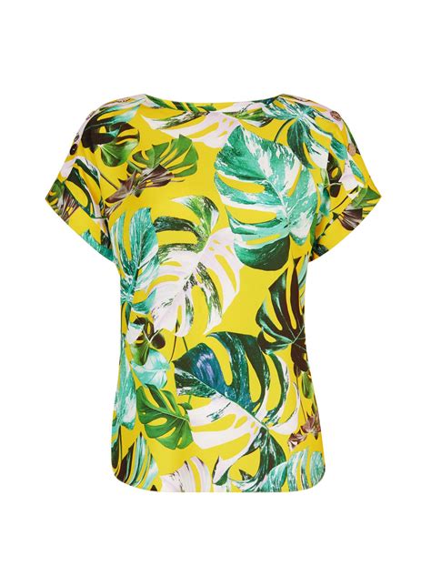 Lime Tropical Print Button T-Shirt | Print buttons, Tropical print, Print clothes