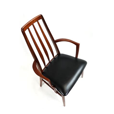 Koefoed Hornslet Eva Chairs Mid Century Modern Danish Teak Chairs